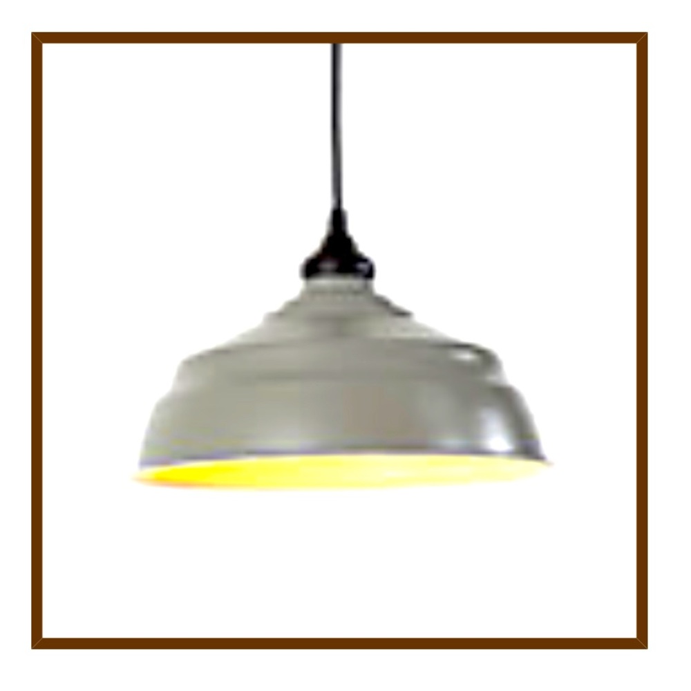 Ballard Designs Large Gray Industrial Pendant Light